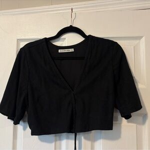 Abercrombie & Fitch Black Crop Top